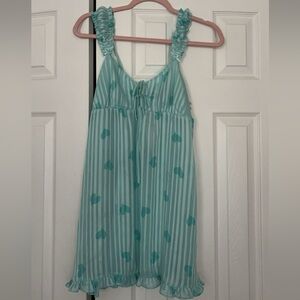 Blue slip dress